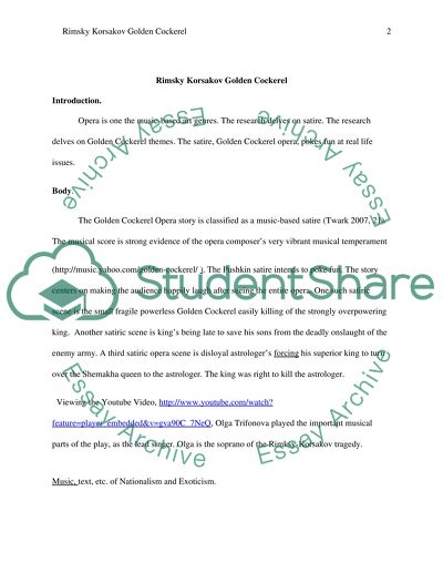 Rimsky Korsakov Golden Cockerel Opera