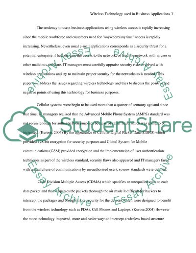 Wireless Technology Used in Business Applications