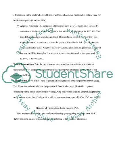 Comparing Ipv4 and Ipv6