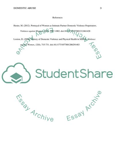 Social issue pertaining to violence and the family