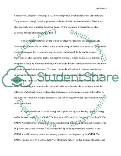 Chemistry and Computer Science