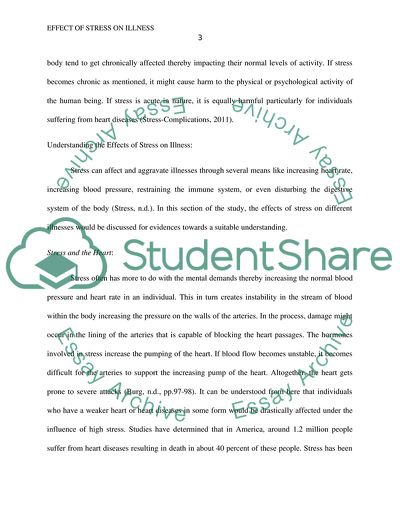 Effect of Stress on Illnesses