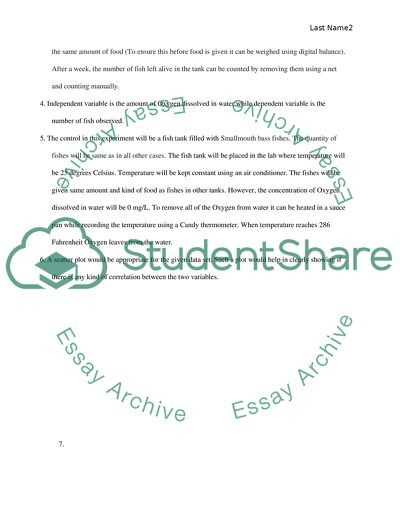 The Experiments with the Amount of Oxygen Found in Water