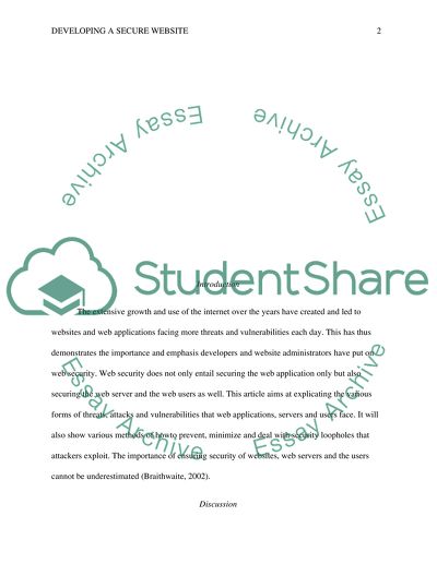 Security of Websites