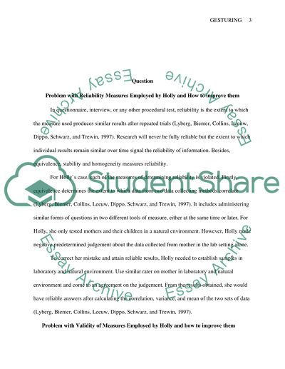Problem with Reliability Measures Employed by Holly