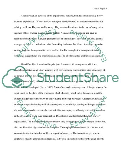 Advice to Todays Managers Based on Henri Fayols Management Theory