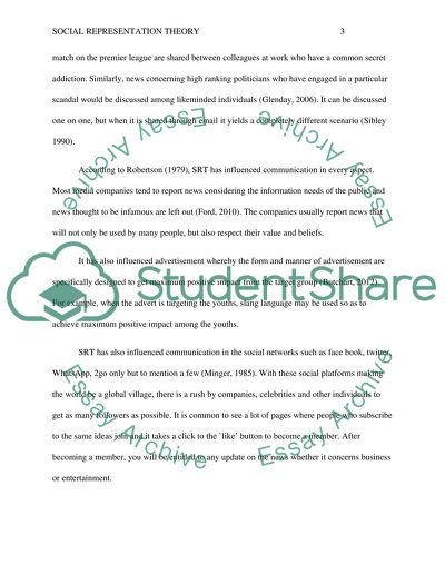 Social representation theory puts communication at the centre of social psychological thinking. Discuss