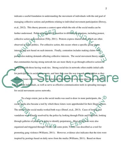 The Role of the Social Media on the 2011 London Riots