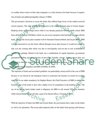 Specific Events and Aspects of the Banking Crisis