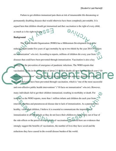 Failure to Get Children Immunized