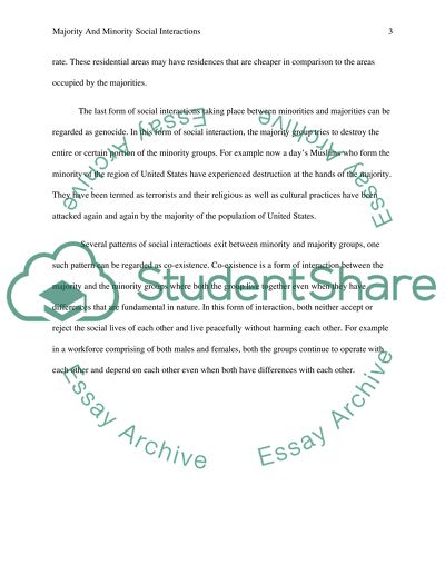Majority and Minority Social Interaction