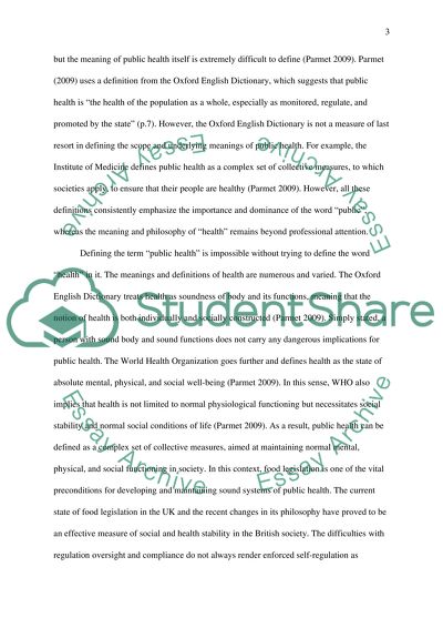 Food Legislation is an effective way to protect Public Health Discuss