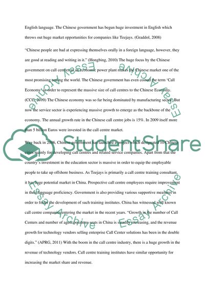 The Viability of the Teejays Expansion towards a New International Market