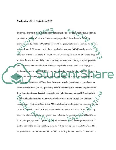 Pharmaceutical Treatment Options for Myasthenia Gravis