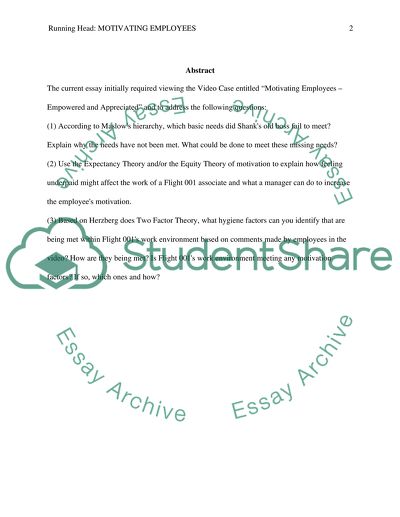 Motivating employees