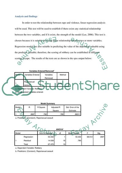 Statistical Applications in Criminal Justice Course Project