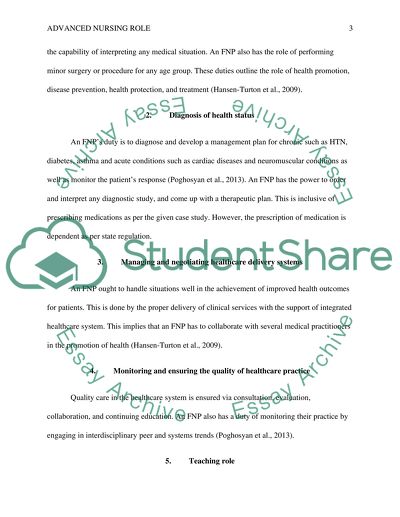 Advanced Nursing Role