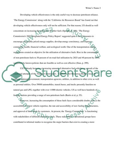 Alternative fuel for the USA