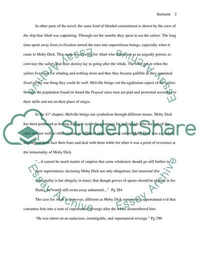 Moby dick essay