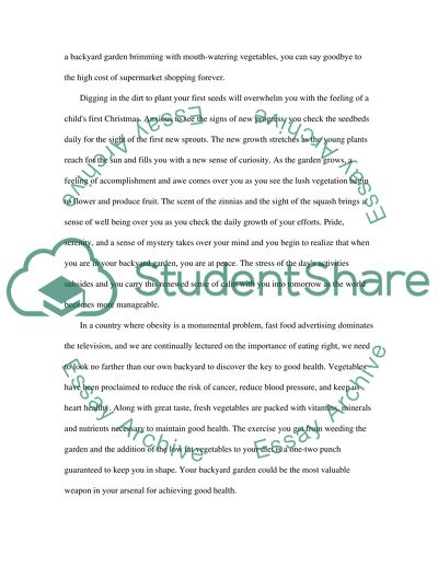 The Value of a Backyard Garden