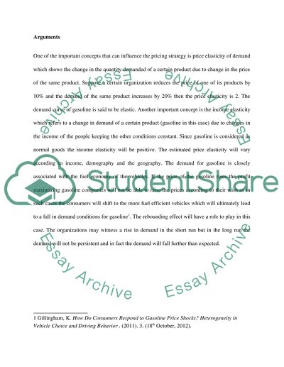Price Elasticity of Gasoline in the United States