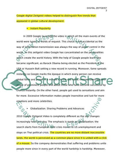 The Phenomenon of Digital Zeitgeists