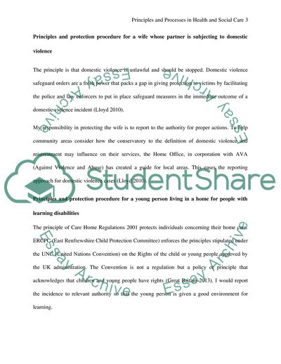 Principles and Processes in Health and Social Care