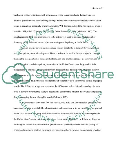 Contributions of Satirical Graphic Novels to the quality of Primary Education in the US