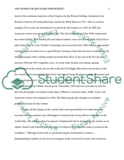 Are Women or Men More Empowered