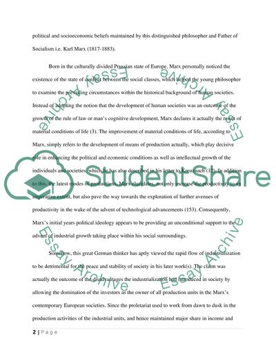 The Impact of Marxs Interpretation of History during His Early Career Years