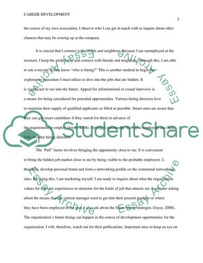 Career Development Assignment