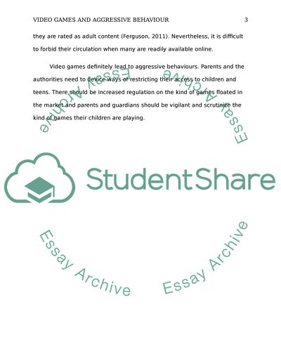 Do video games cause (or not) cause violent behaviour