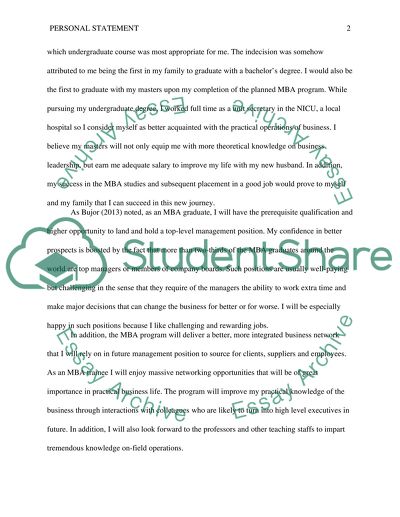 Explaining my motivation to get into the MBA program, my professional and personal goals