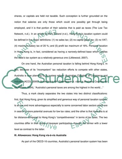 Personal Income Tax in Hong Kong