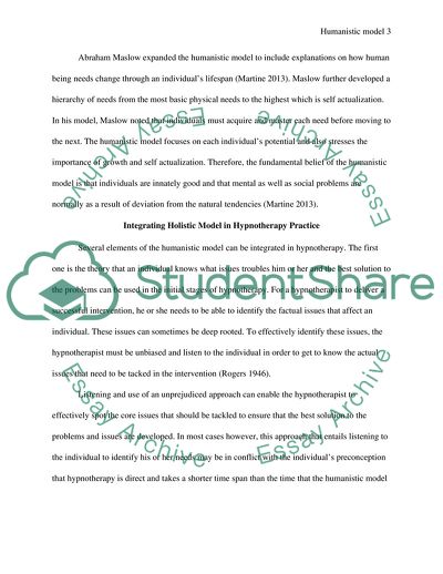 Integrating Holistic Model in Hypnotherapy Practice