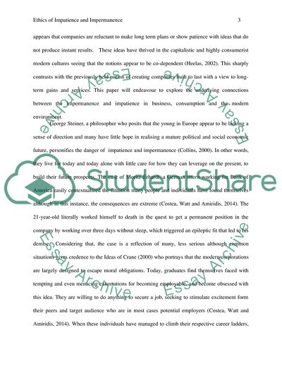 Ethics of Impatience and Impermanence