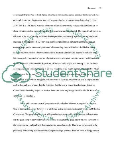 Prayer Orthodox Christianity