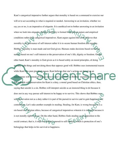 Kant and Hobbes Comparison
