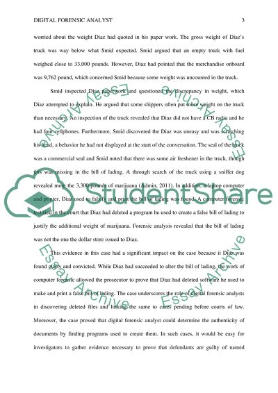 Digital forensic analyst