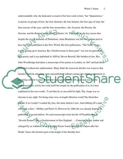 American Literature: Anne Bradstreet