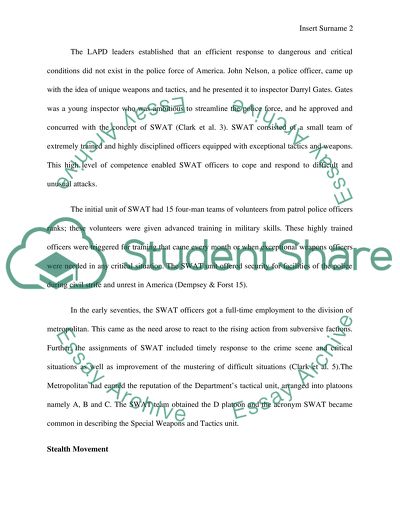 Special Weapons and Tactics