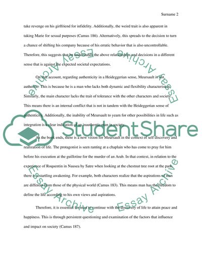 Existentialism -- Reading Intrepretation of The Stranger by Albert Camus