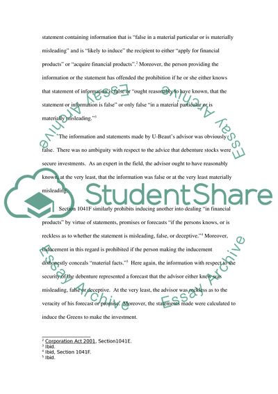 Australian Law of Investments