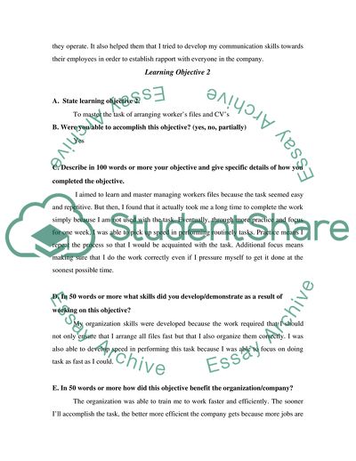 The Working Environment and Interpersonal Communication Skills