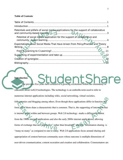 Social Media Applications for the Support of Collaborative and Community-Based Learning