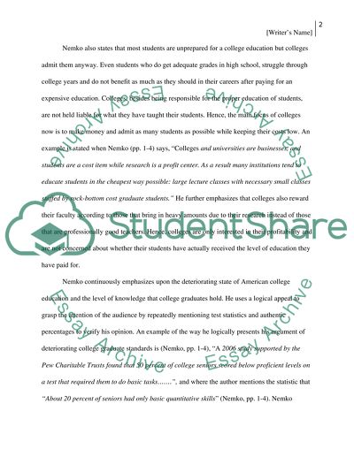 Article Analysis of Americas Most Rated Product: The Bachelors Degree