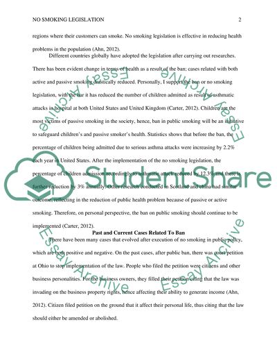 essay example passive smoking