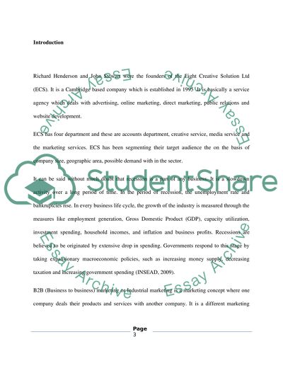 B2B Marketing of Eight Creative Solutions Ltd