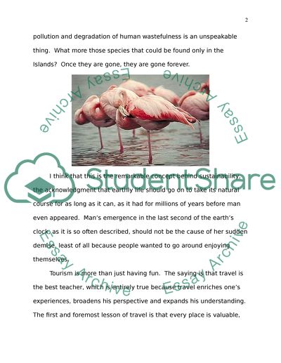 The Galapagos and Sustainable Tourism