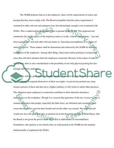 Proposed Rules Governing Notification of Employee Rights under the National Labor Relations Act